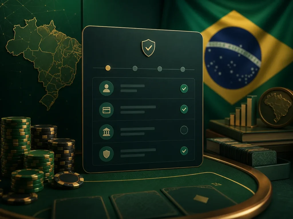 Verificação ilustrativa de pagamento em contexto de cassino online
